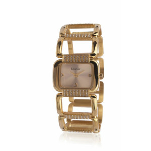 OROLOGIO DONNA CON CASSA IN ACCIAIO MM 31X22 CINTUR ACCIAIO GOLD