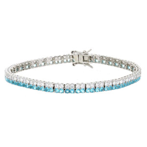 BRACCIALE TENNIS CM 18 IN ARGENTO 925