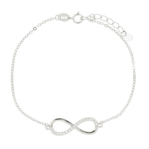 BRACCIALE CM 17+2 INFINITO MM 8 IN ARGENTO 925