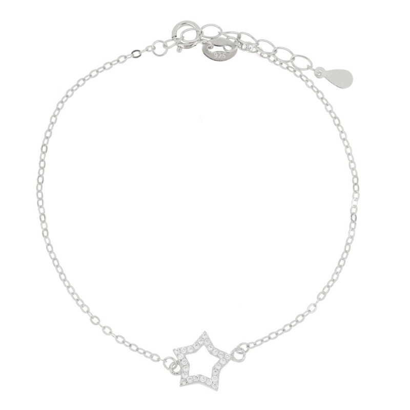 BRACCIALE CM 17+3 MISTI STELLA MM 9 IN ARGENTO 925