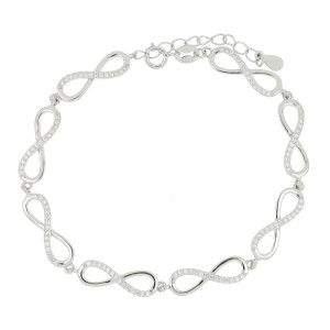 BRACCIALE CM 17+3 INFINITO MM 5 IN ARGENTO 925