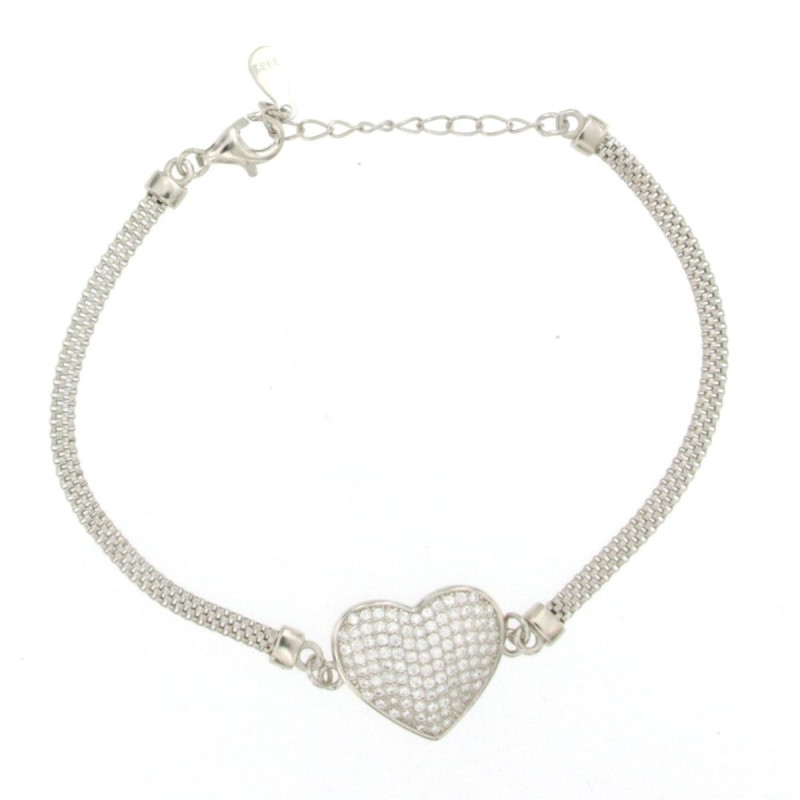 BRACCIALE MISTI IN ARGENTO 925 CUORE