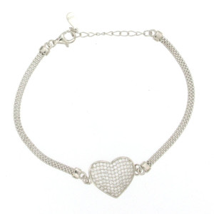 BRACCIALE MISTI IN ARGENTO 925 CUORE