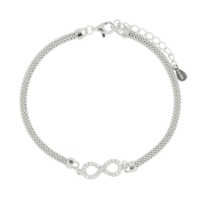 BRACCIALE CM 17+3 INFINITO MM 6 IN ARGENTO 925