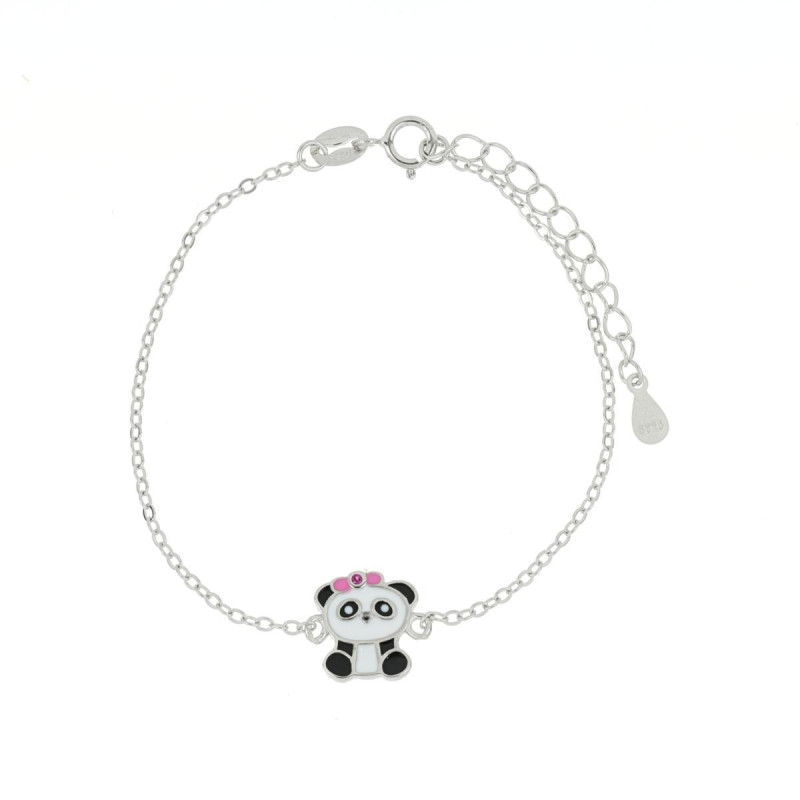 BRACCIALE CM 14+3 BABY IN ARGENTO 925 PANDA MM 10