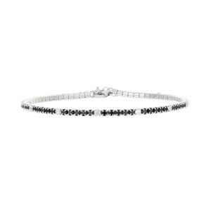 BRACCIALE TENNIS 2MM IN ARGENTO 925 CM 17+3