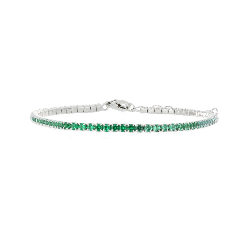 BRACCIALE TENNIS 2MM IN ARGENTO 925 CM 17+3