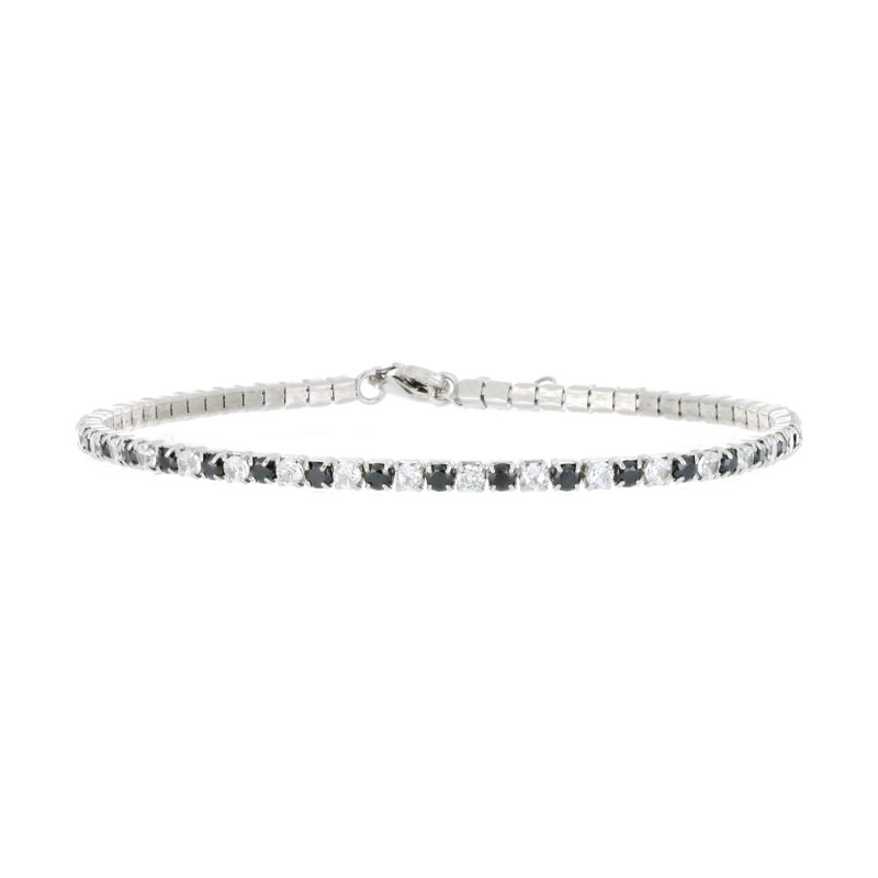 BRACCIALE TENNIS 2MM IN ARGENTO 925 CM 17+3