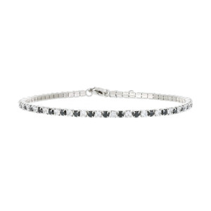 BRACCIALE TENNIS 2MM IN ARGENTO 925 CM 17+3