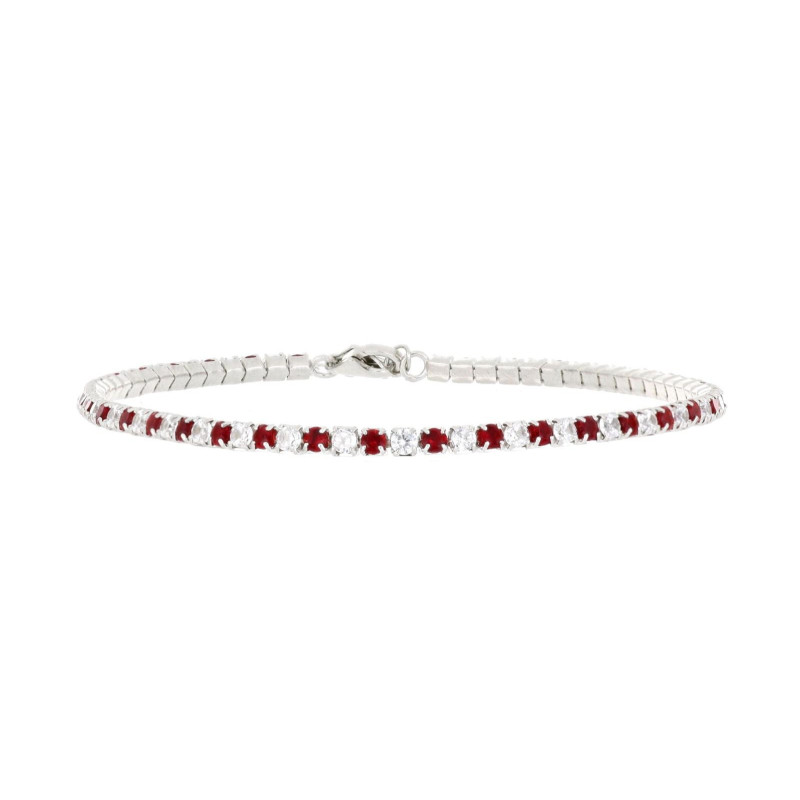 BRACCIALE TENNIS 2MM IN ARGENTO 925 CM 17+3