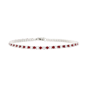 BRACCIALE TENNIS 2MM IN ARGENTO 925 CM 17+3