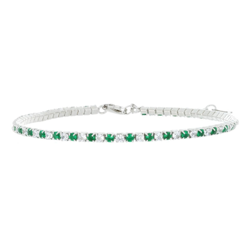 BRACCIALE TENNIS 2MM IN ARGENTO 925 CM 17+3