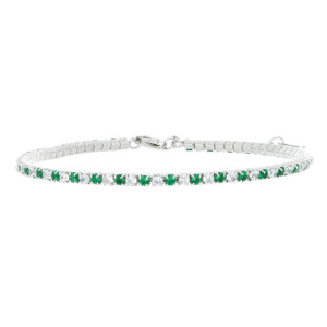 BRACCIALE TENNIS 2MM IN ARGENTO 925 CM 17+3