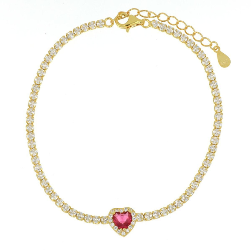 BRACCIALE CM 17+3 CUPIDO IN ARGENTO 925 CUORE MM 8