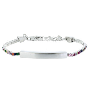 BRACCIALE CM 12+3 TENNIS BABY IN ARGENTO 925