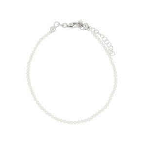 BRACCIALE CM 18+4 PERLA 2 MM E ARGENTO 925