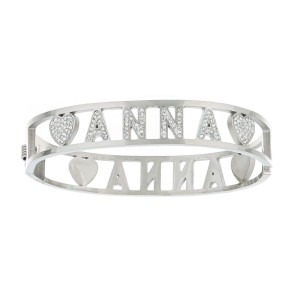 BRACCIALE NOME IN ACCIAIO "ANNA"