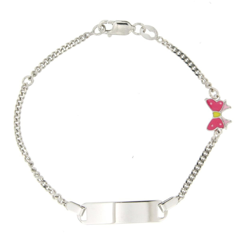 BRACCIALE "BABY" IN ARGENTO 925 CON TARGA FARFALLA