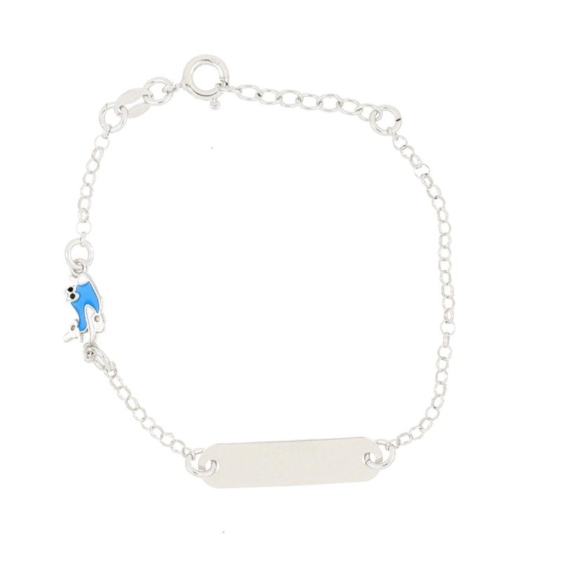 BRACCIALE "BABY" CON TARGA IN ARGENTO 925 AEREO