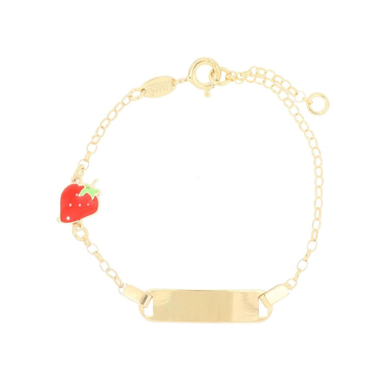 BRACCIALE CM 15+2 BABY FRAGOLA MM 10 IN ARGENTO 925