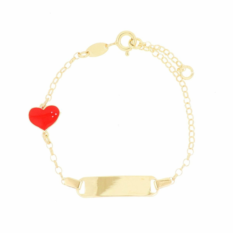 BRACCIALE CM 15+2 BABY CUORE MM 10 IN ARGENTO 925