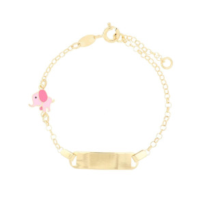 BRACCIALE CM 15+2 BABY ELEFANTE MM 12 IN ARGENTO 925