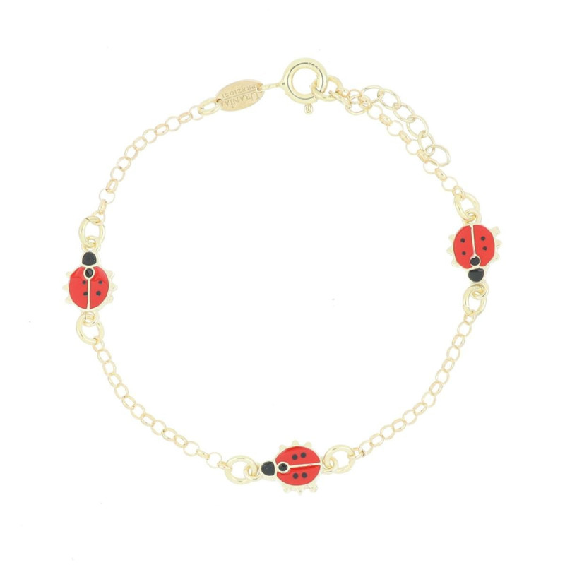 BRACCIALE CM 16+2 BABY COCCINELLE IN ARGENTO 925