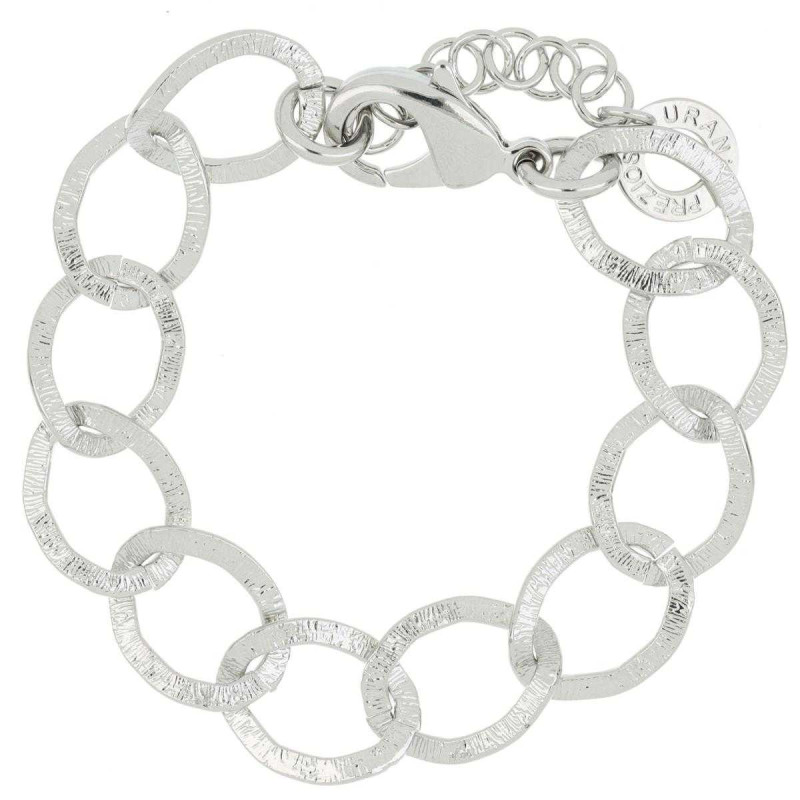 BRACCIALE BOREA BIANCO CM 19+4 IN OTTONE