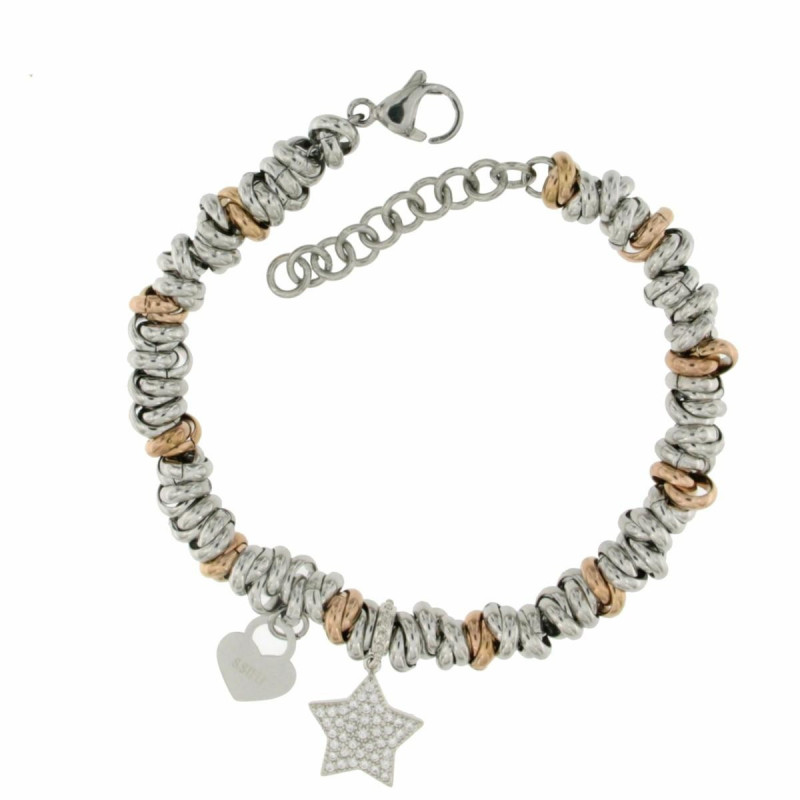 BRACCIALE DONNA IN ACCIAIO CON STELLA