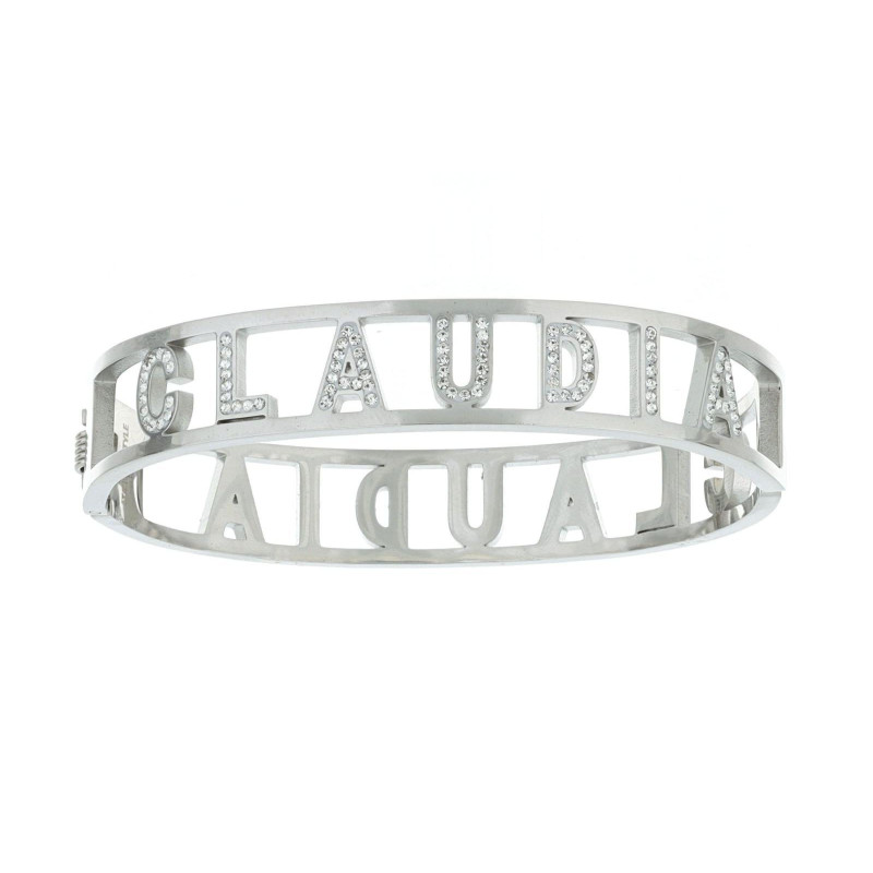 BRACCIALE NOME IN ACCIAIO "CLAUDIA"