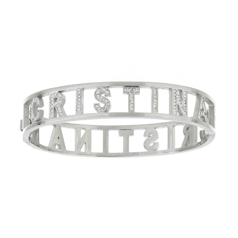 BRACCIALE NOME IN ACCIAIO "CRISTINA"