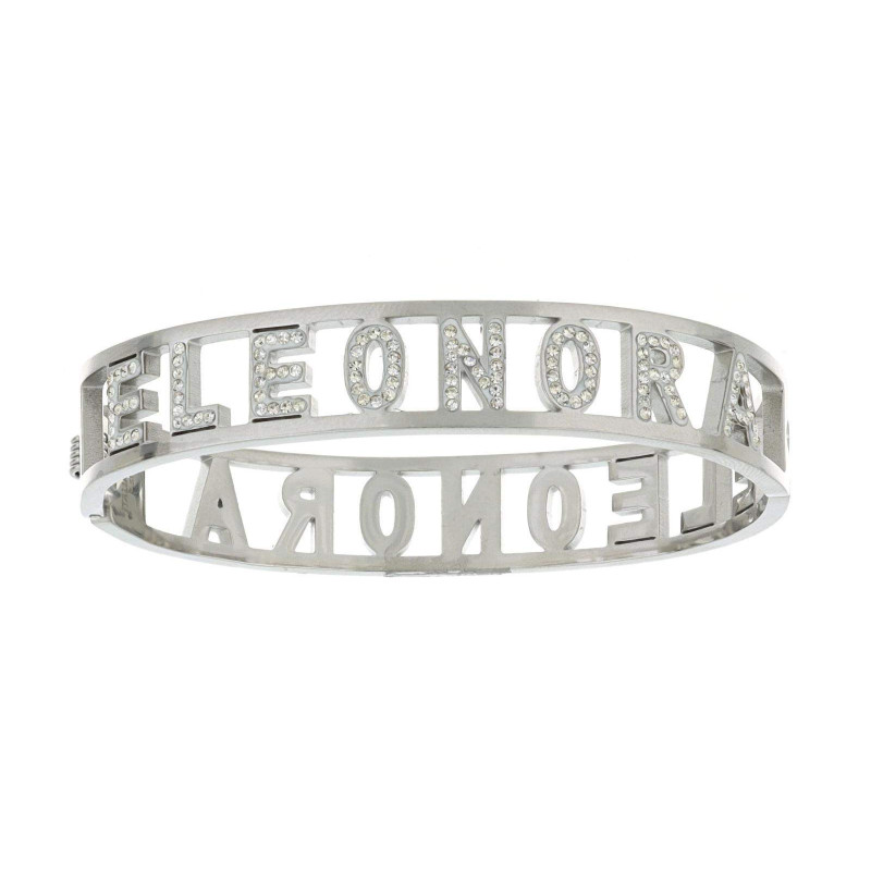 BRACCIALE NOME IN ACCIAIO "ELEONORA"