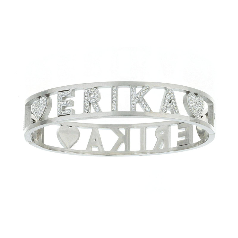 BRACCIALE NOME IN ACCIAIO "ERIKA"