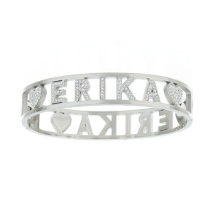 BRACCIALE NOME IN ACCIAIO "ERIKA"