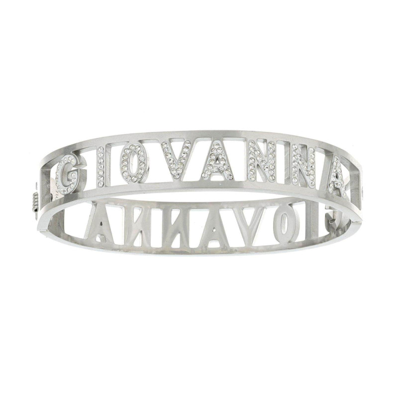 BRACCIALE NOME IN ACCIAIO "GIOVANNA"