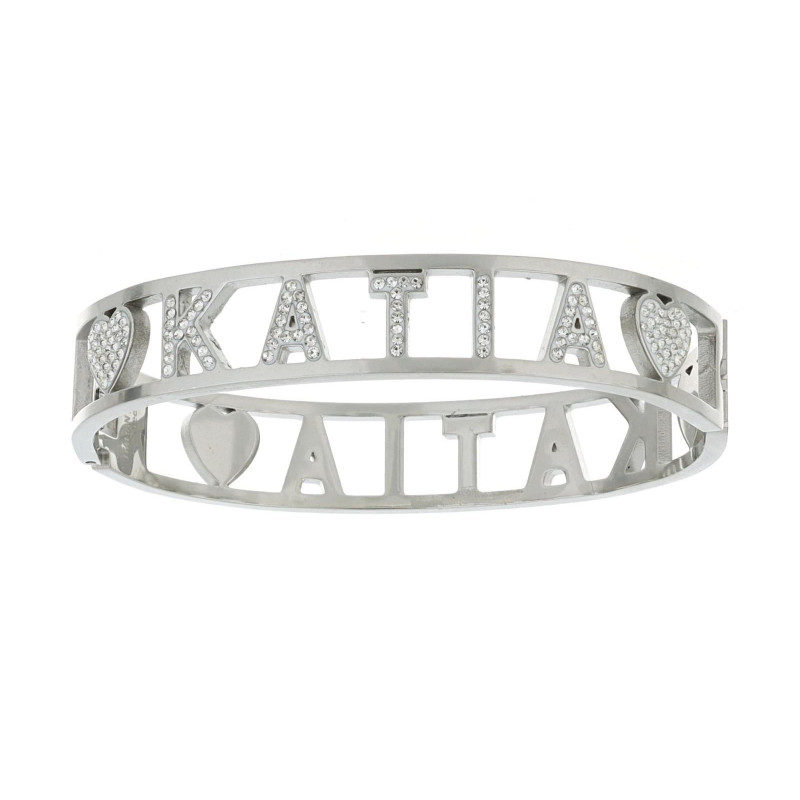 BRACCIALE NOME IN ACCIAIO "KATIA"