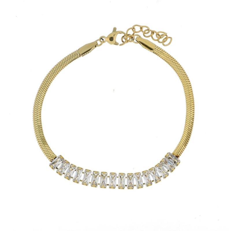 BRACCIALE KHLOE CON ZIRCONI IN ACCIAIO