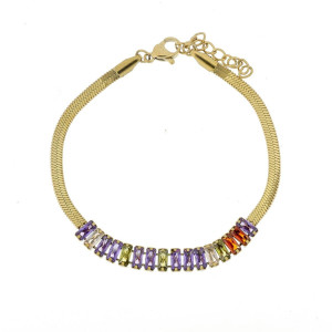 BRACCIALE KHLOE CON ZIRCONI IN ACCIAIO