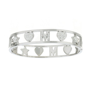 BRACCIALE LETTERA "M" IN ACCIAIO