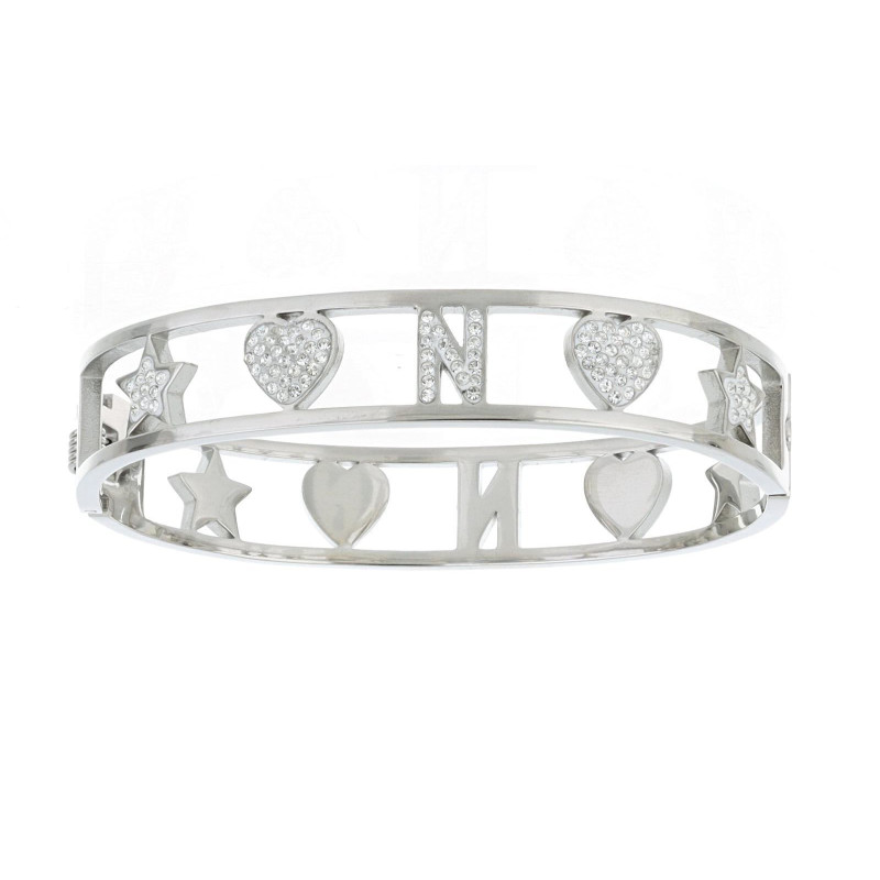 BRACCIALE LETTERA "N" IN ACCIAIO