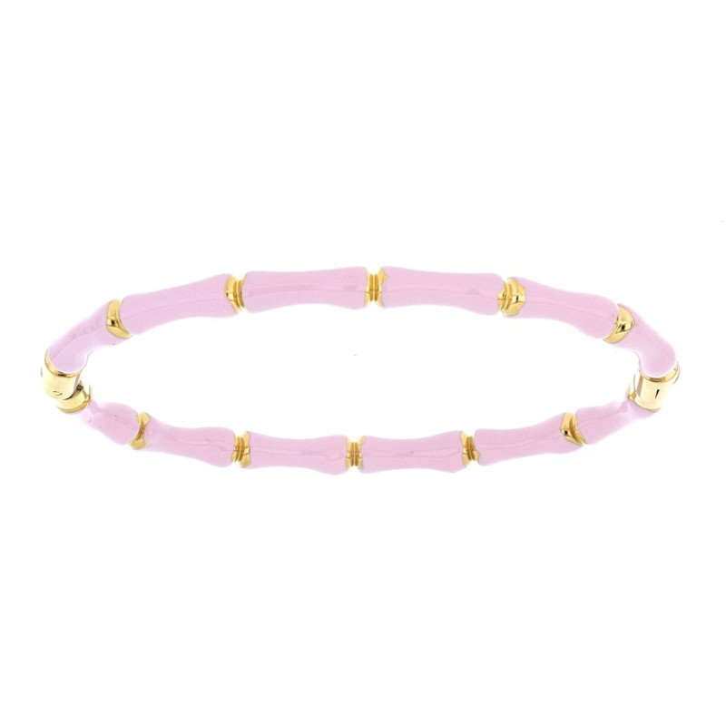 BRACCIALE MANHATTAN ROSA 3MM IN ACCIAIO