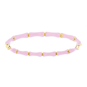 BRACCIALE MANHATTAN ROSA 3MM IN ACCIAIO