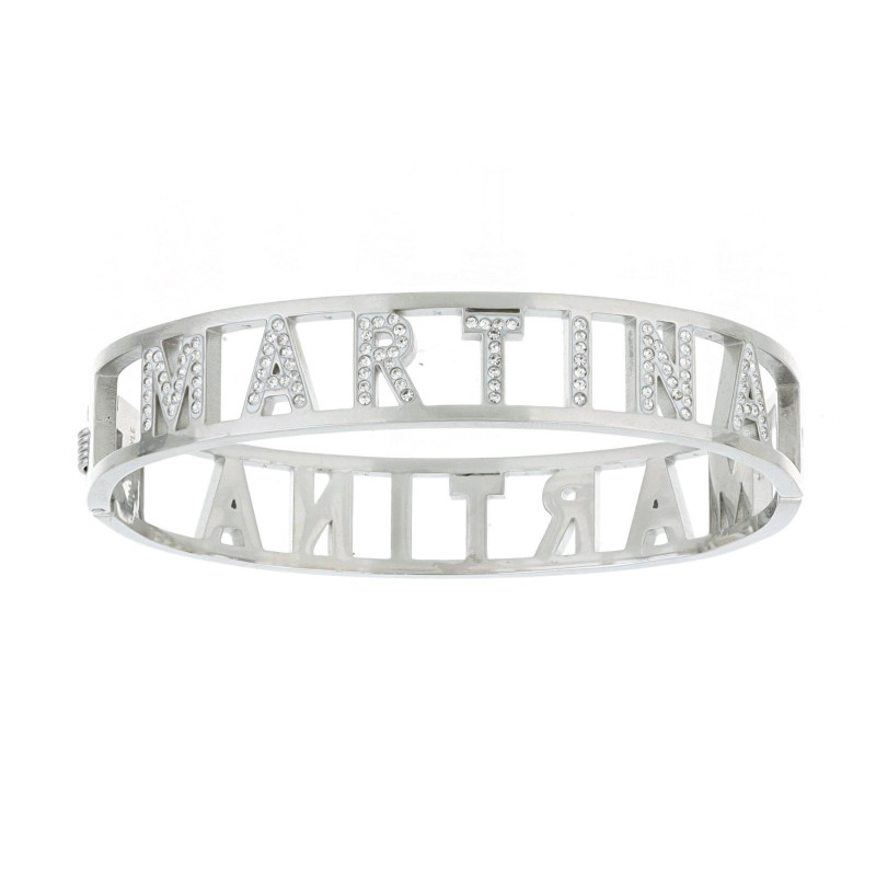 BRACCIALE NOME IN ACCIAIO "MARTINA"