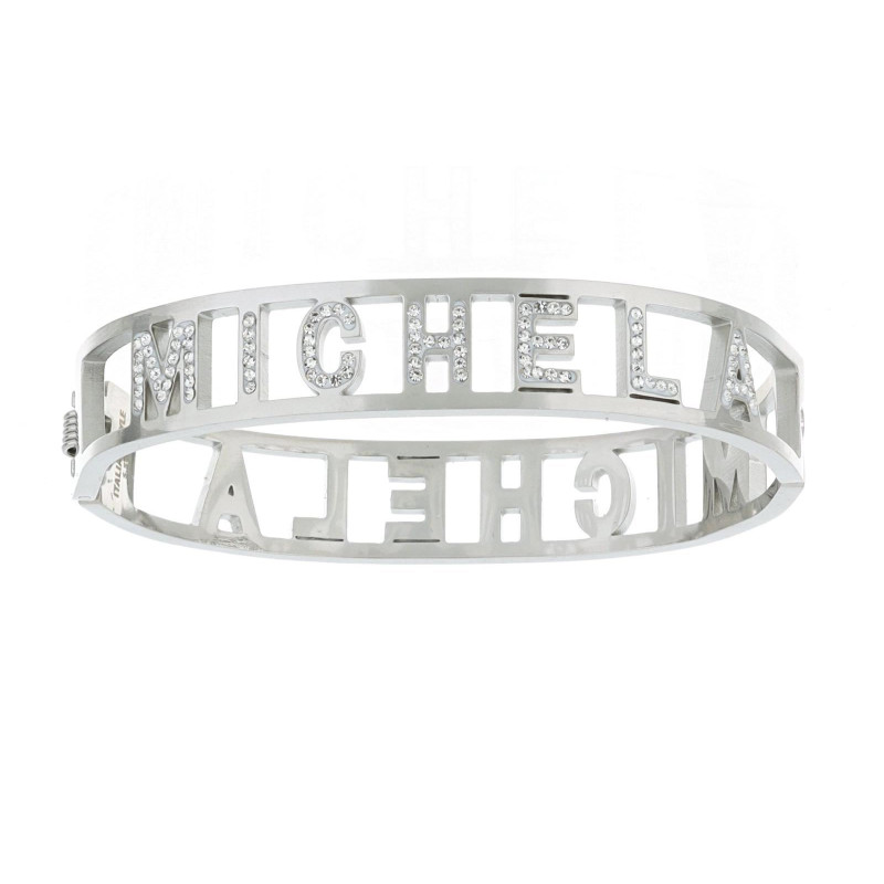 BRACCIALE NOME IN ACCIAIO "MICHELA"