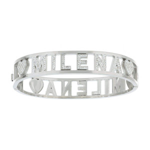 BRACCIALE NOME IN ACCIAIO "MILENA"