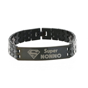 BRACCIALE IN ACCIAIO "SUPER NONNO"