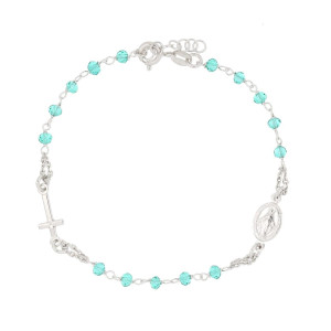 BRACCIALE CM 19+2 ROSARIO MM 3 IN ARGENTO 925