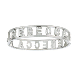 BRACCIALE NOME IN ACCIAIO "REBECCA"