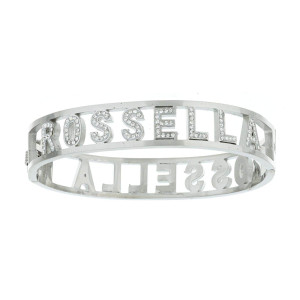 BRACCIALE NOME IN ACCIAIO "ROSSELLA"