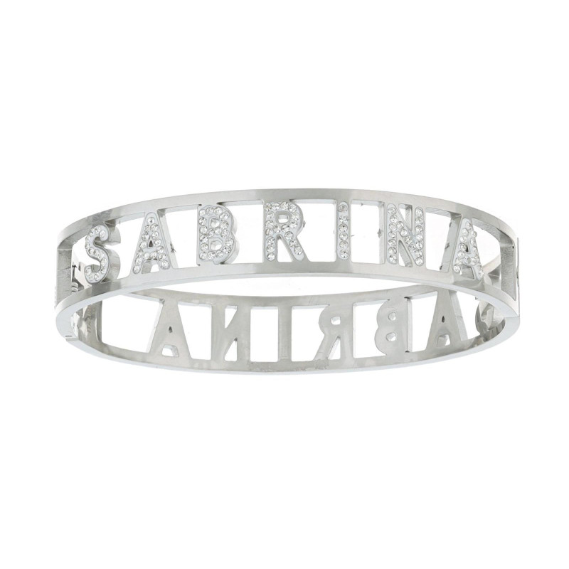 BRACCIALE NOME IN ACCIAIO "SABRINA"